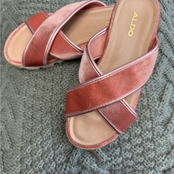 Aldo Sz.6 velour slides - Picture 3 of 6